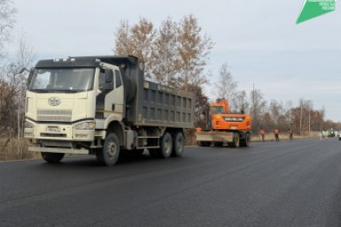 ​Благодаря нацпроекту в Хабаровском крае завершают ремонт дороги, которая связывает несколько сёл